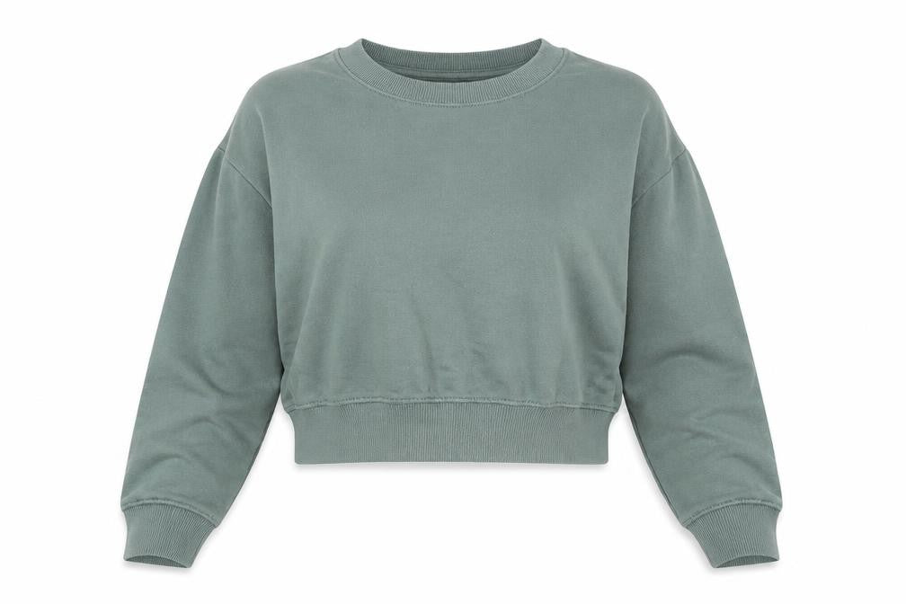 H&M Womens Green Cotton Pullover Sweatshirt Size M Pullover