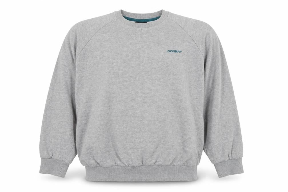 Donnay Mens Grey Cotton Pullover Sweatshirt Size M