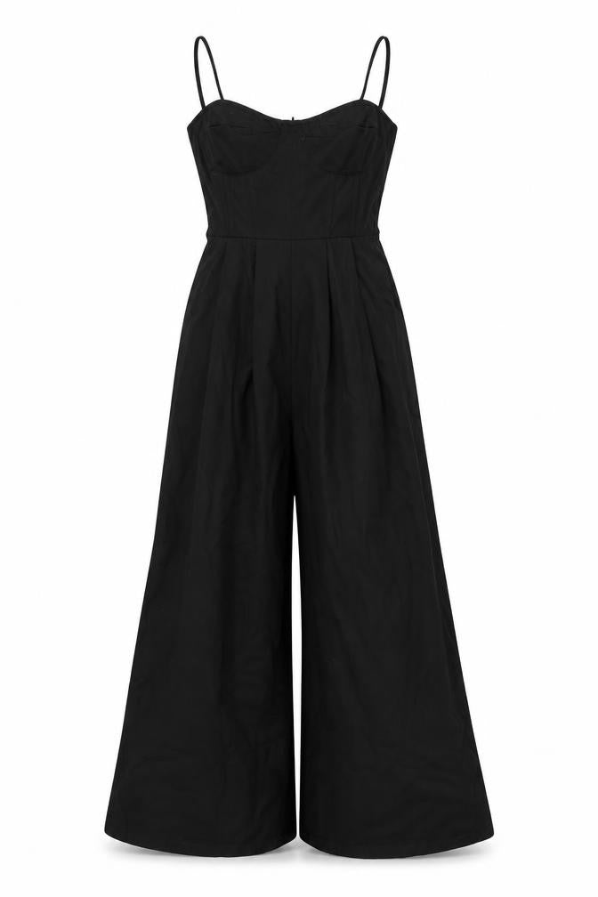PRETTYLITTLETHING Womens Black Polyester Jumpsuit One-Piece Size 6 L23 in Zip
