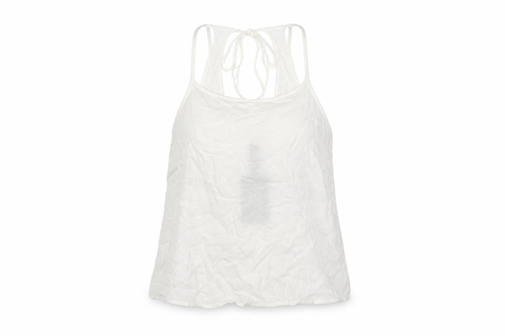 H&M Womens White Viscose Basic T-Shirt Size S Round Neck