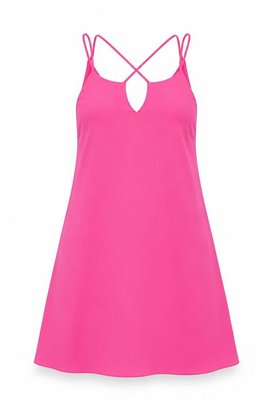 River Island Womens Pink Polyester Shift Size 8 V-Neck Pullover