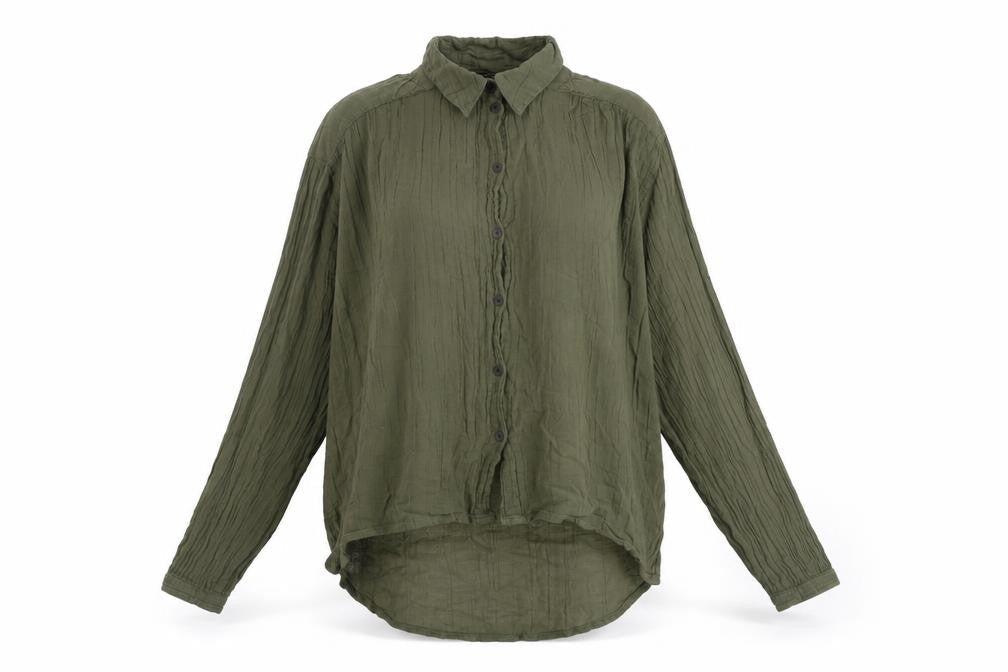 Urban Outfitters Womens Green Cotton Basic Button-Up Size S Collared