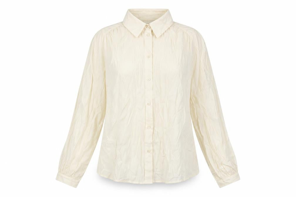VERO MODA Womens Ivory Viscose Basic Button-Up Size S Collared