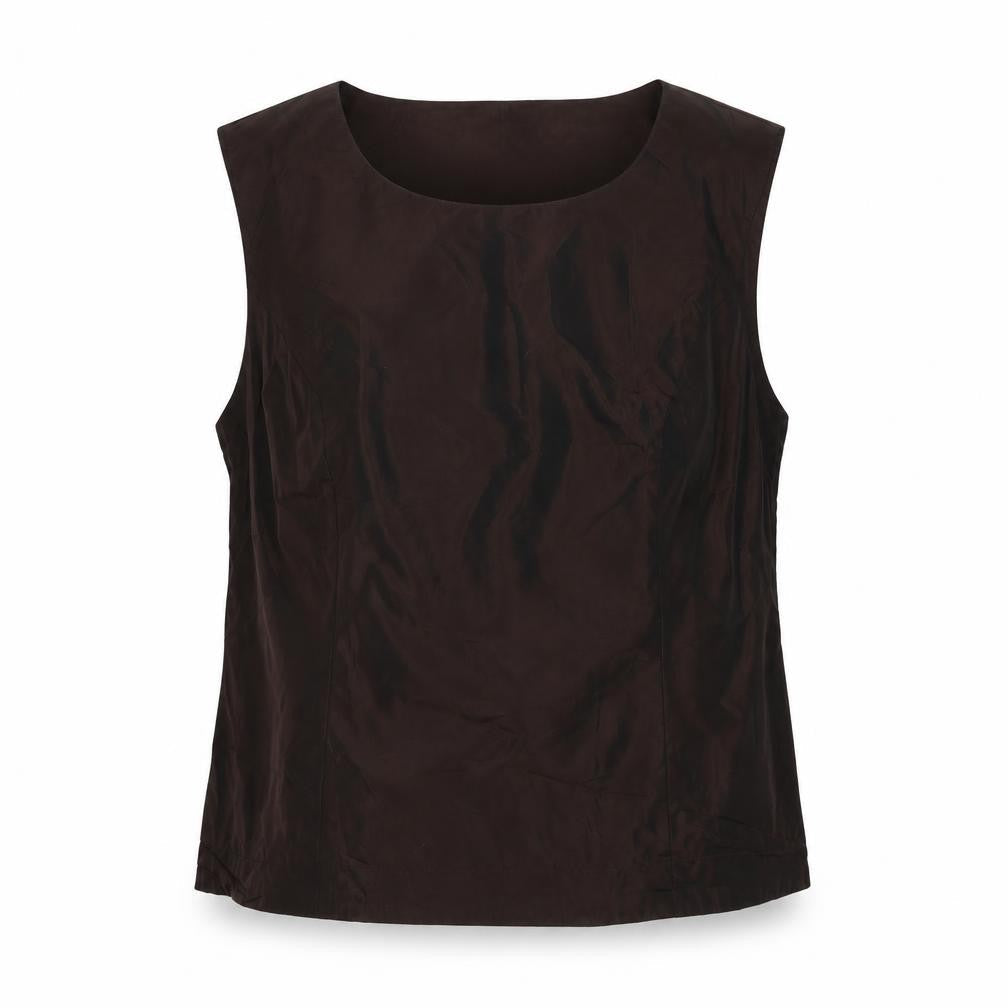Hammerie Womens Brown Polyester Basic T-Shirt Size 20 Round Neck