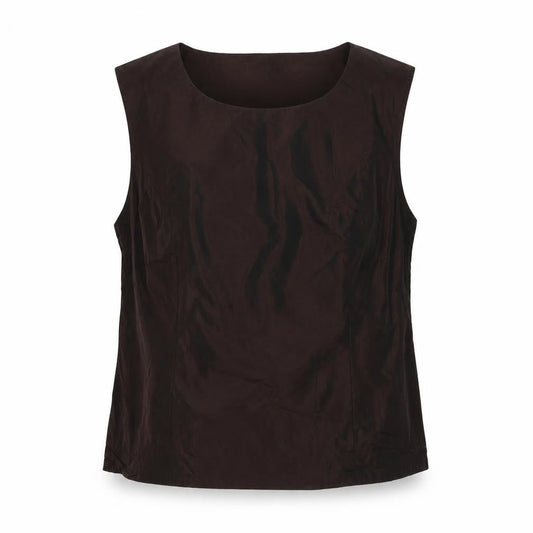 Hammerie Womens Brown Polyester Basic T-Shirt Size 20 Round Neck