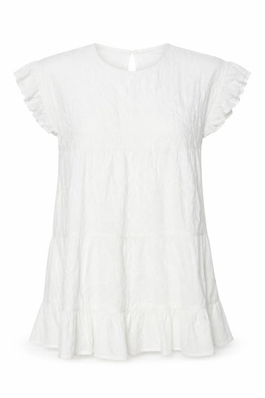 Boohoo Womens White Floral Cotton Shift Size 12 Round Neck Button