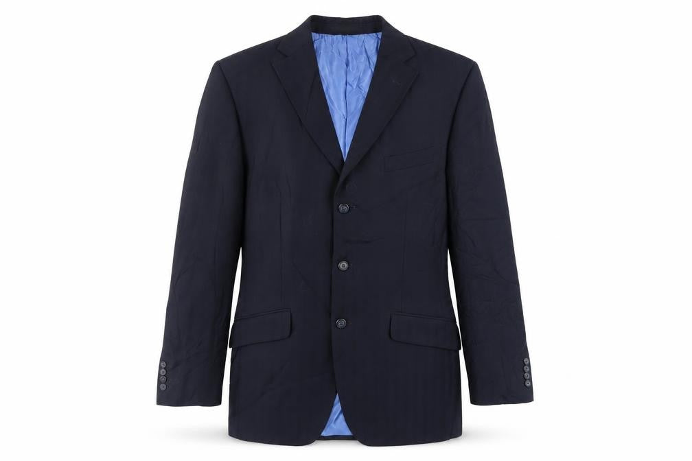 Greenwoods Mens Blue Polyester Jacket Suit Jacket Size 40 Regular