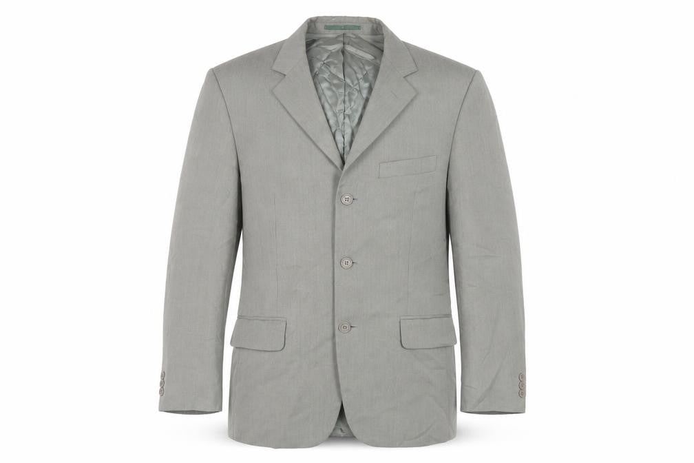 Burton Mens Green Polyester Jacket Suit Jacket Size 38 Regular