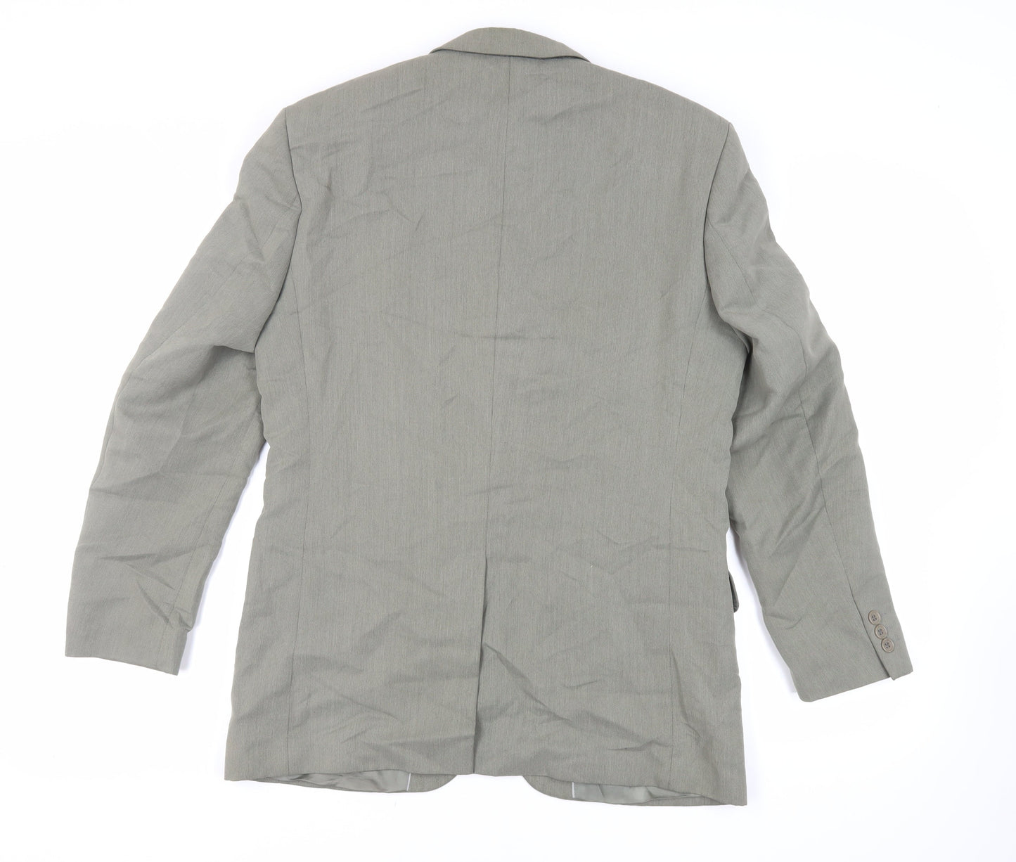 Burton Mens Green Polyester Jacket Suit Jacket Size 38 Regular