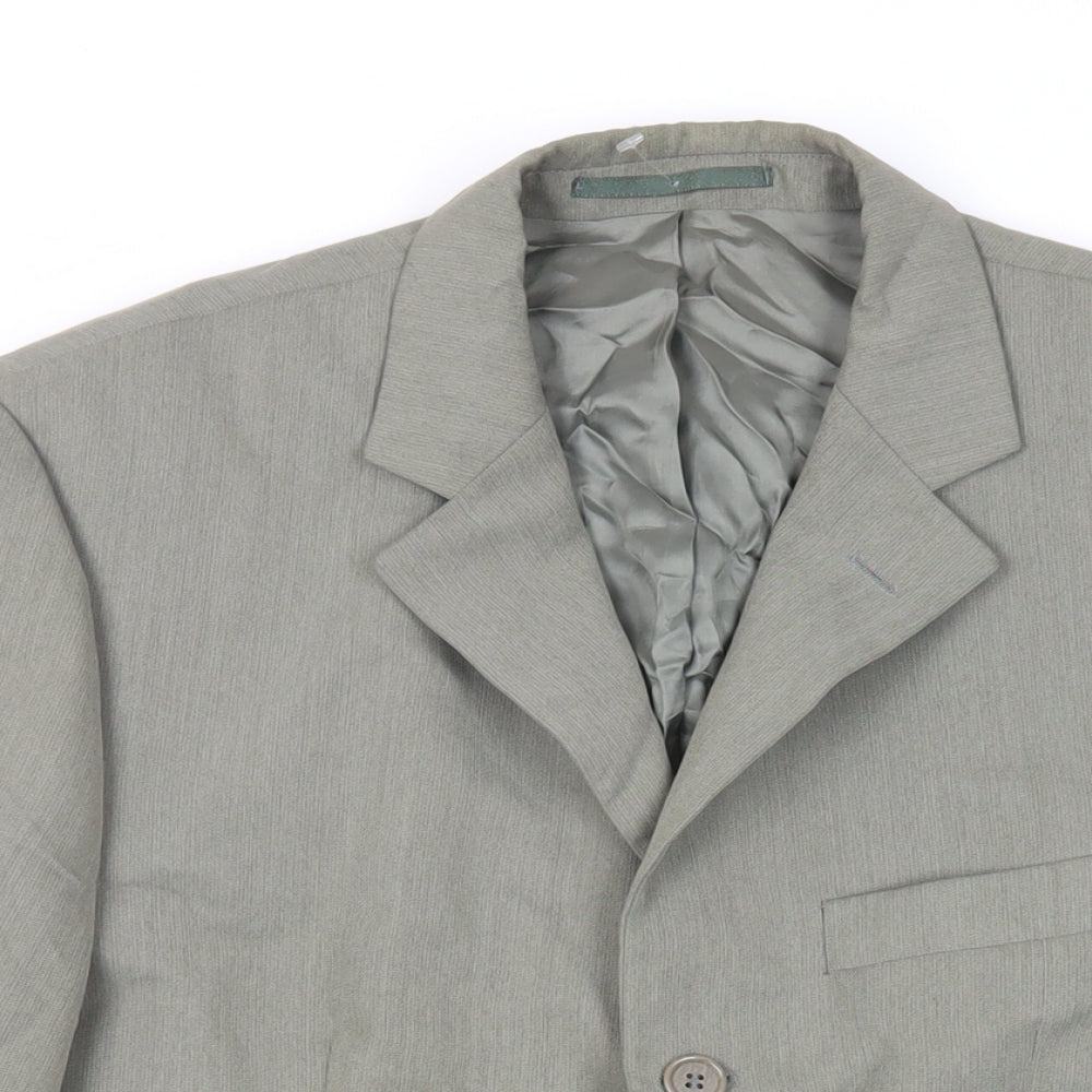 Burton Mens Green Polyester Jacket Suit Jacket Size 38 Regular