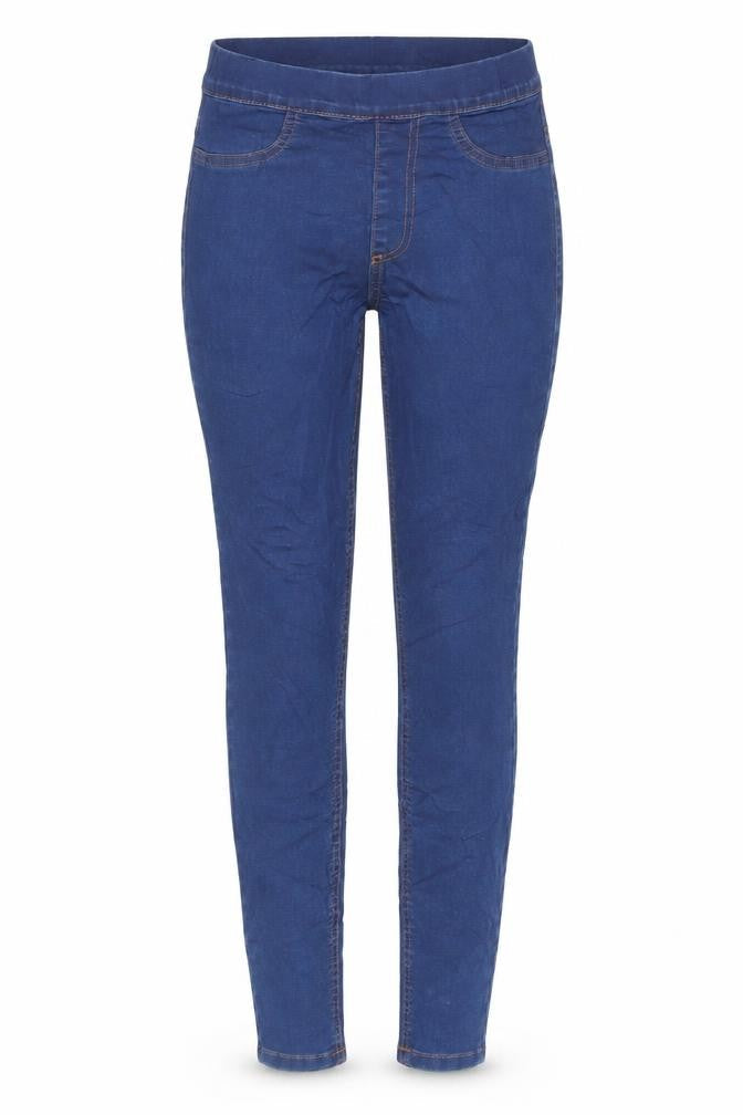 Marks & Spencer Womens Blue Cotton Jegging Jeans Size 8 L28 in Regular - Elasticated Waist
