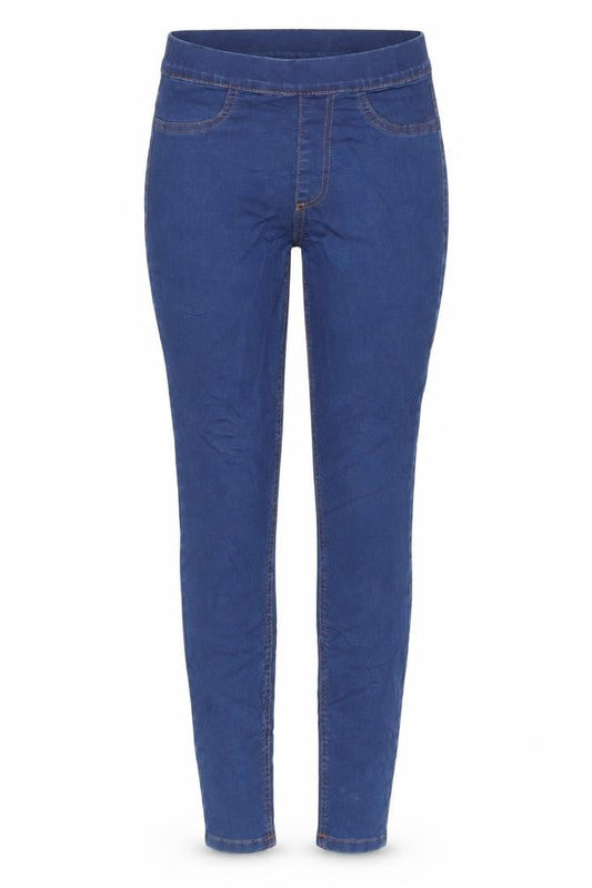 Marks & Spencer Womens Blue Cotton Jegging Jeans Size 8 L28 in Regular - Elasticated Waist