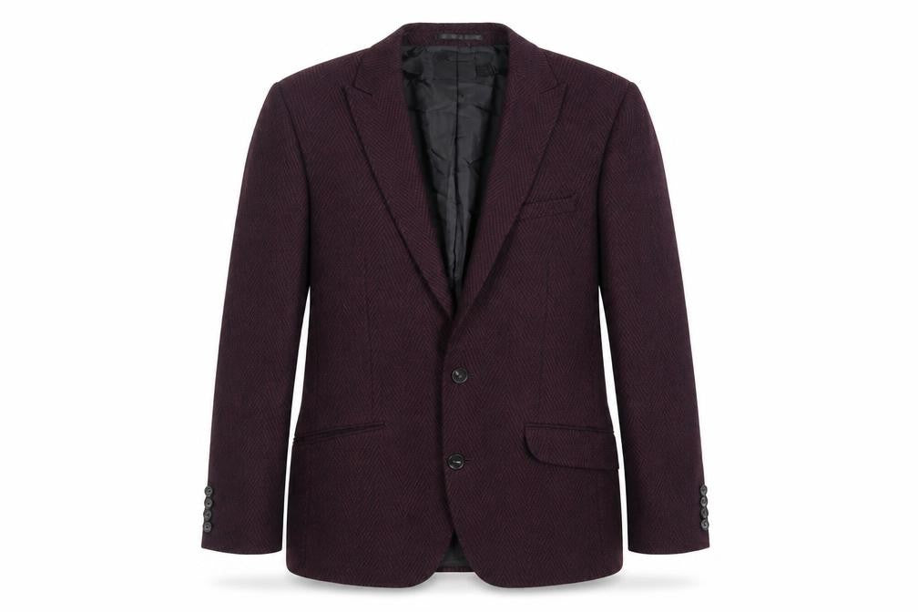 ASOS Mens Purple Geometric Polyester Jacket Blazer Size 36 Regular