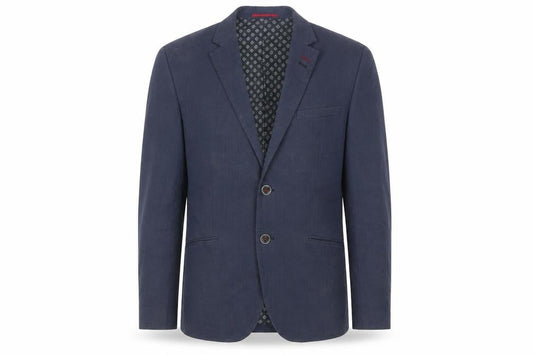 H&M Mens Blue Cotton Jacket Blazer Size 38 Regular