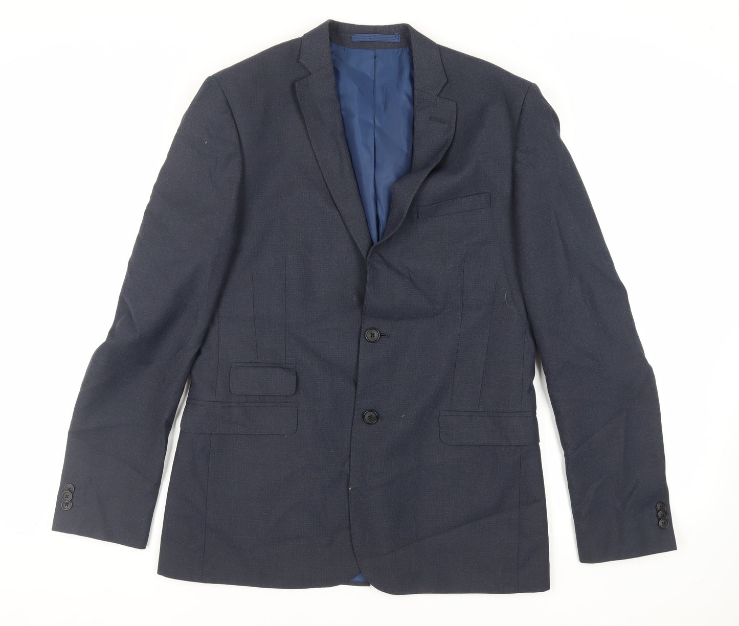 Marks and Spencer Mens Blue Polyester Jacket Suit Jacket Size 40 Regular