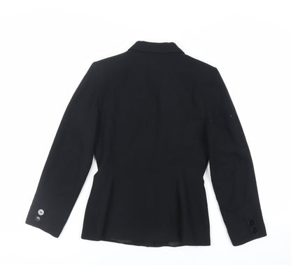 Back view of Principles women’s black jacket blazer, size UK 8, button