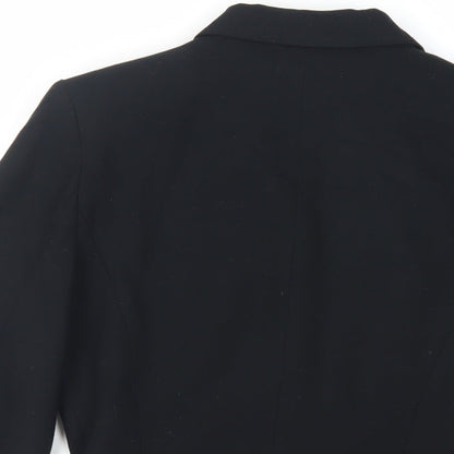 Brand and care label for Principles women’s black jacket blazer, size UK 8, button