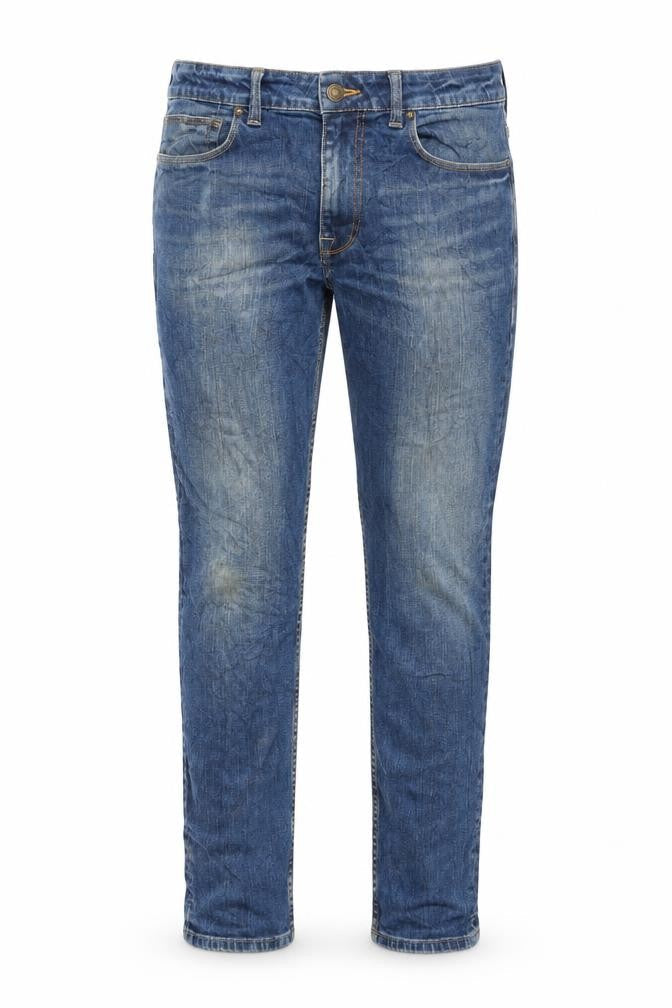 Burton Mens Blue Cotton Skinny Jeans Size 34 in L29 in Regular Zip
