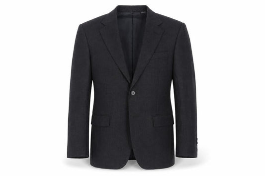 Zara Man Mens Black Plaid Wool Jacket Blazer Size 36 Regular