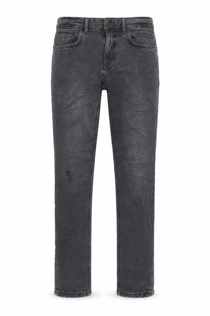 Easy Mens Grey Cotton Skinny Jeans Size 30 in L32 in Regular Zip