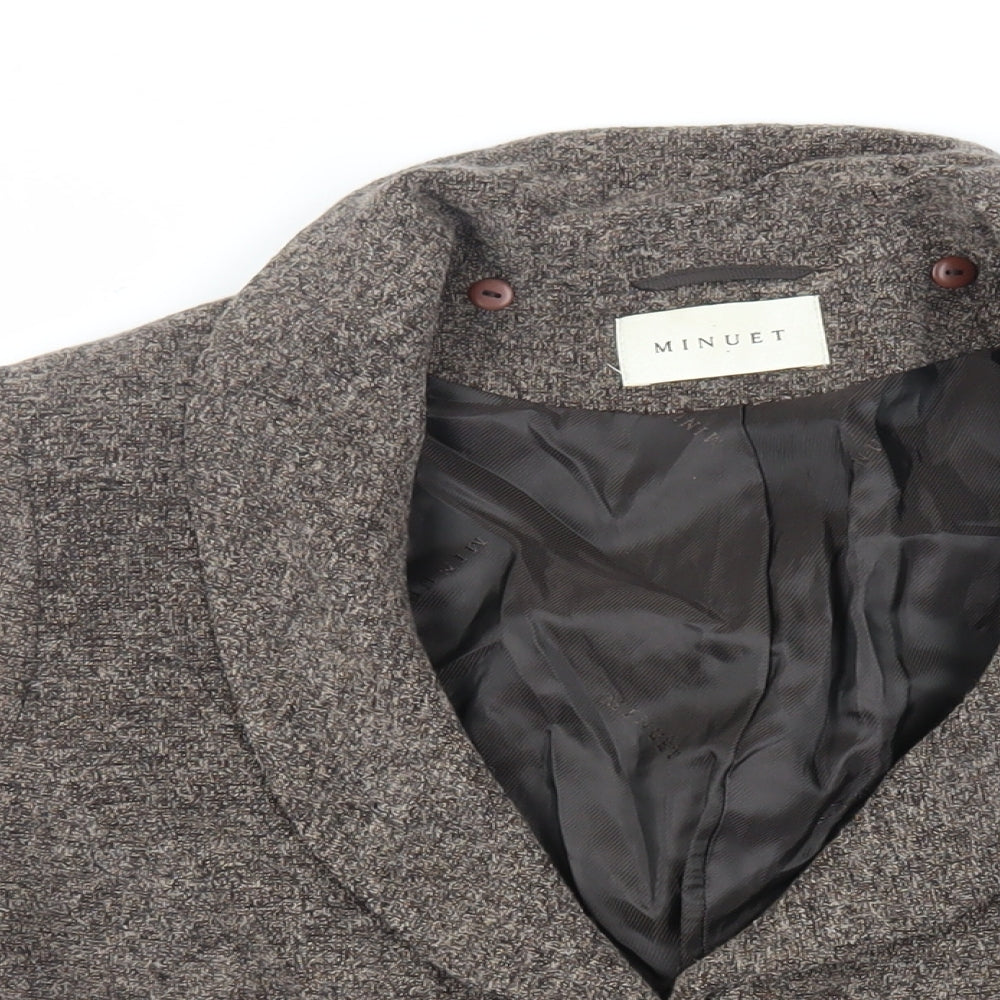 Minuet Womens Brown Jacket Blazer Size 16 Button