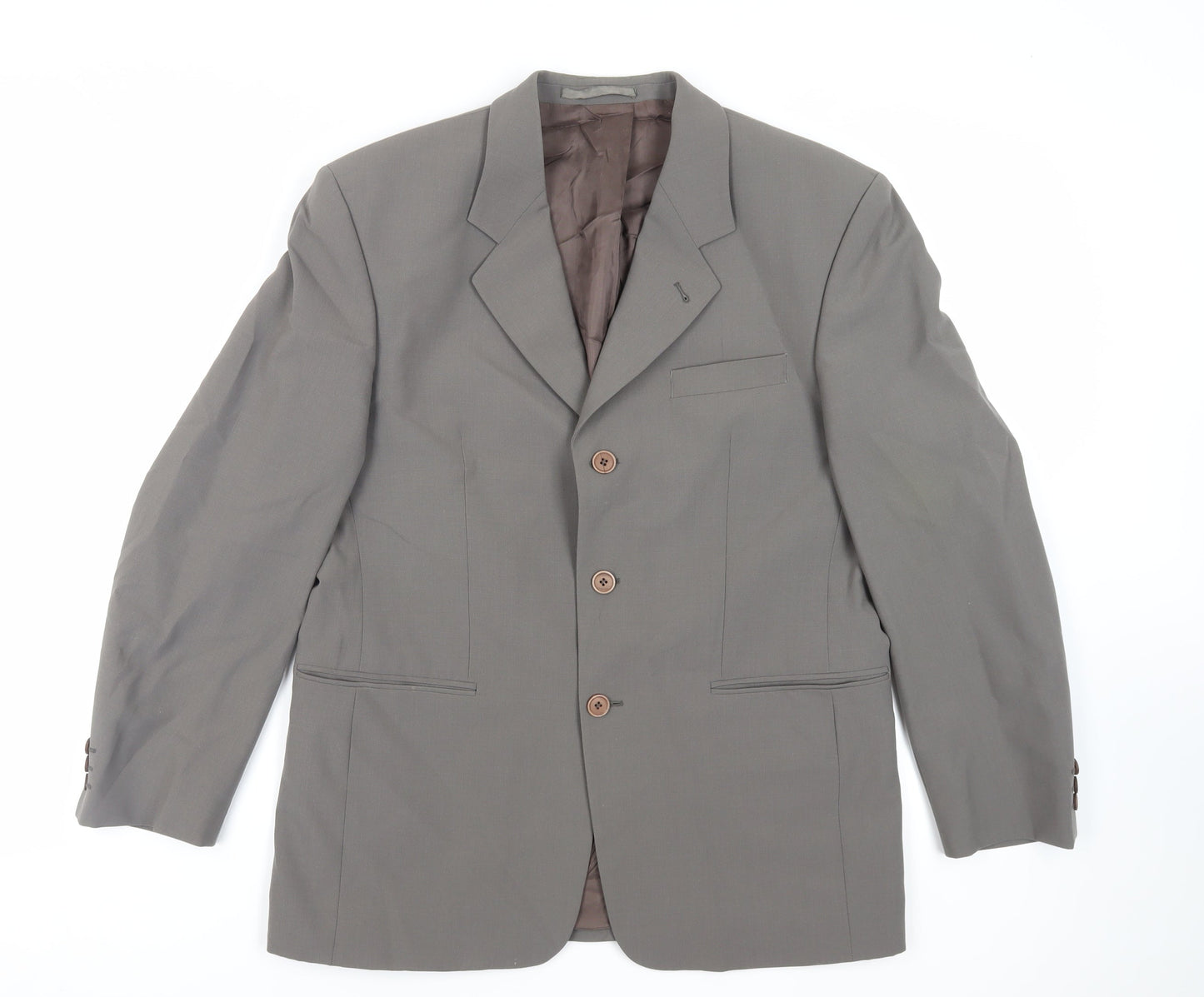 Skopes Mens Green Wool Jacket Suit Jacket Size 40 Regular