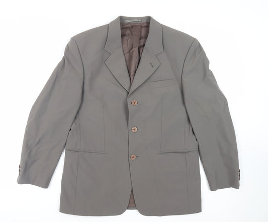 Skopes Mens Green Wool Jacket Suit Jacket Size 40 Regular