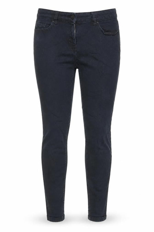 Next Womens Black Cotton Skinny Jeans Size 12 L28 in Regular Zip