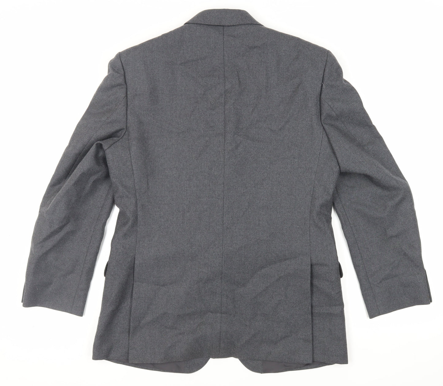 The Label Mens Grey Wool Jacket Suit Jacket Size 40 Regular