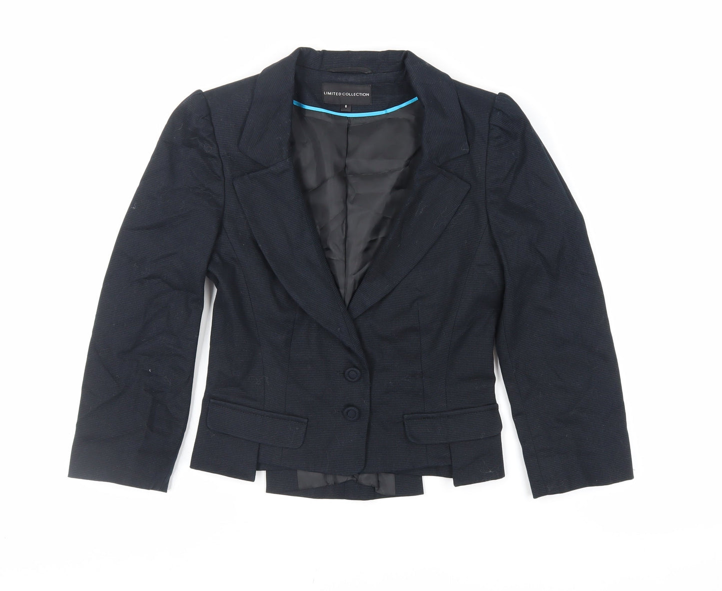 Marks and Spencer Womens Black Jacket Blazer Size 6 Button