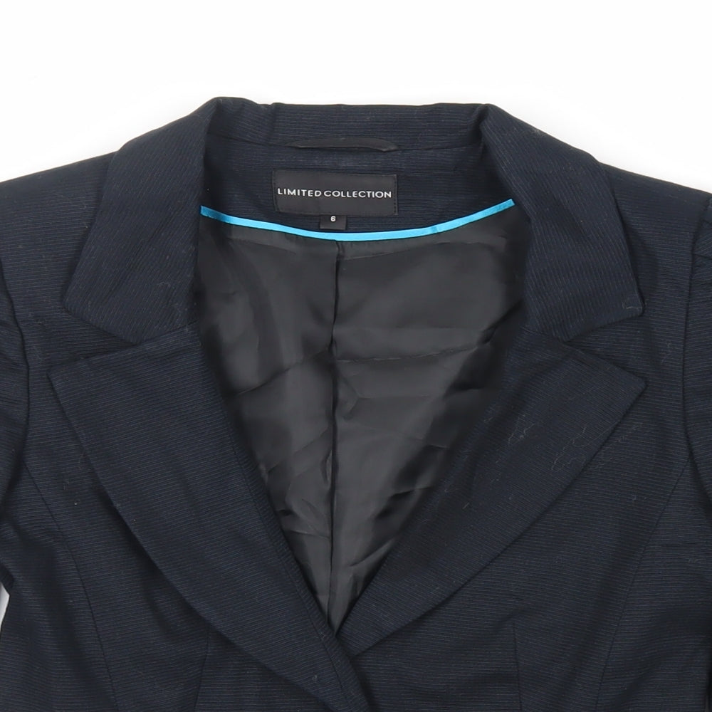 Marks and Spencer Womens Black Jacket Blazer Size 6 Button