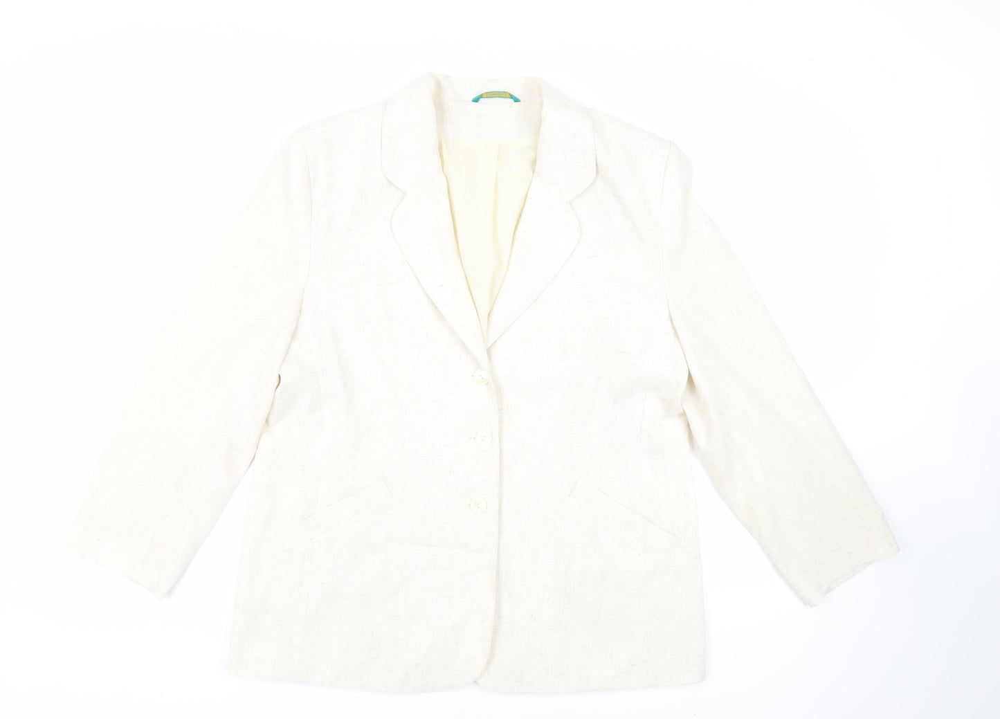 Canda Womens Ivory Jacket Blazer Size 18 Button