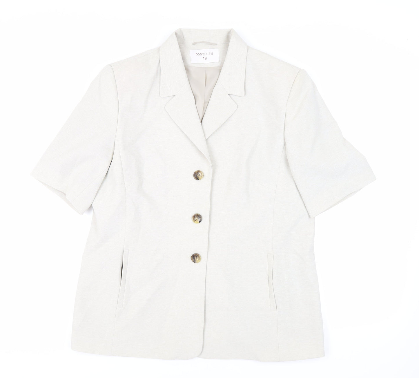 Bonmarché Womens Grey Jacket Blazer Size 18 Button