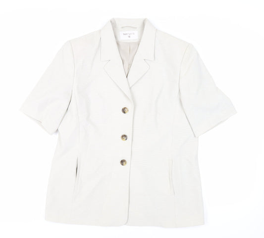 Bonmarché Womens Grey Jacket Blazer Size 18 Button