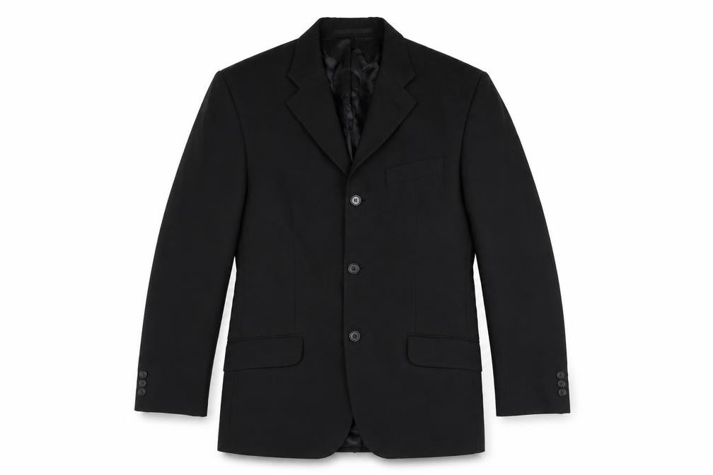 Linea Mens Black Polyester Jacket Suit Jacket Size 38 Regular