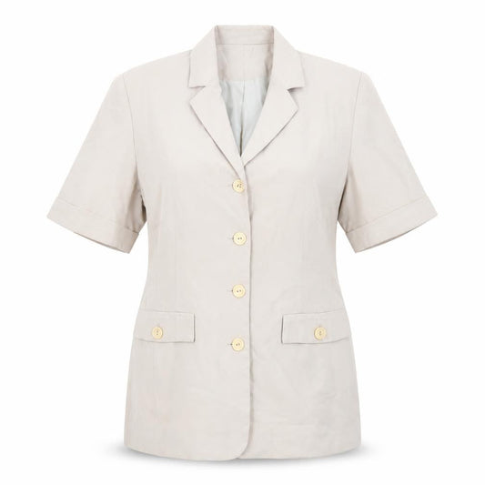 New Look Womens Beige Jacket Blazer Size 12 Button