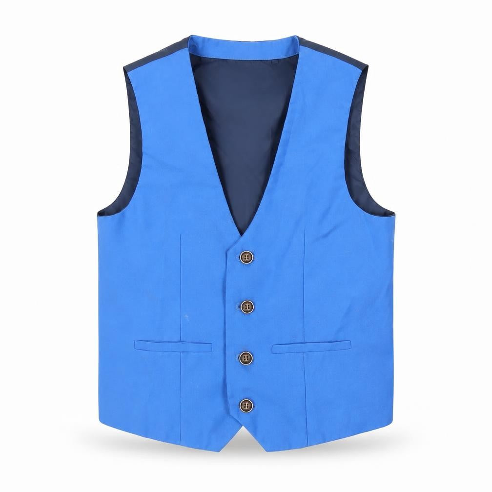 Next Boys Blue Jacket Waistcoat Size 8-9 Years Button