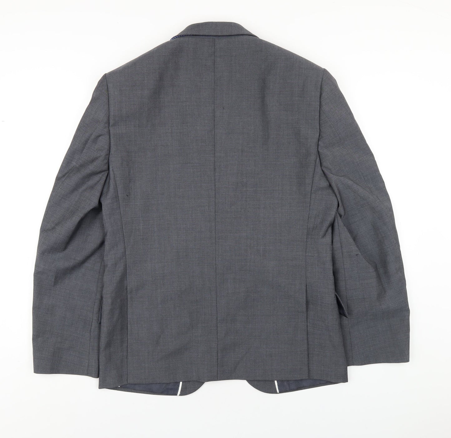 Marks and Spencer Mens Grey Wool Jacket Blazer Size 38 Regular