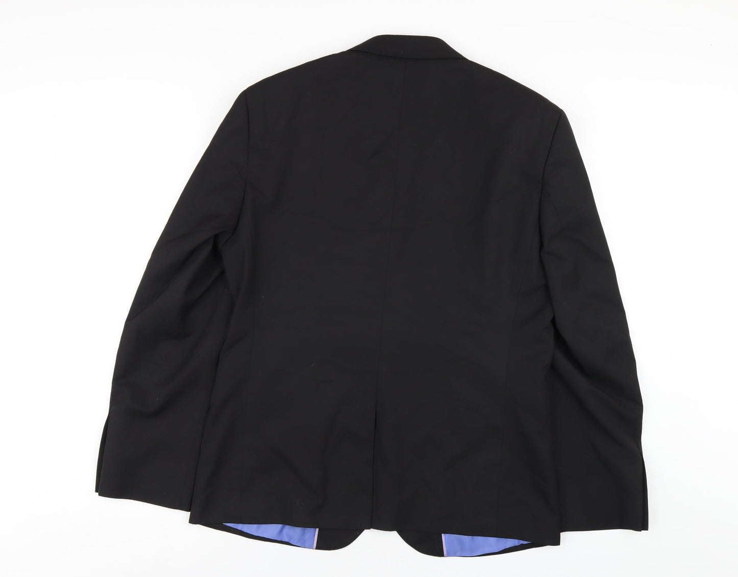 Marks and Spencer Mens Black Polyester Jacket Blazer Size 40 Regular