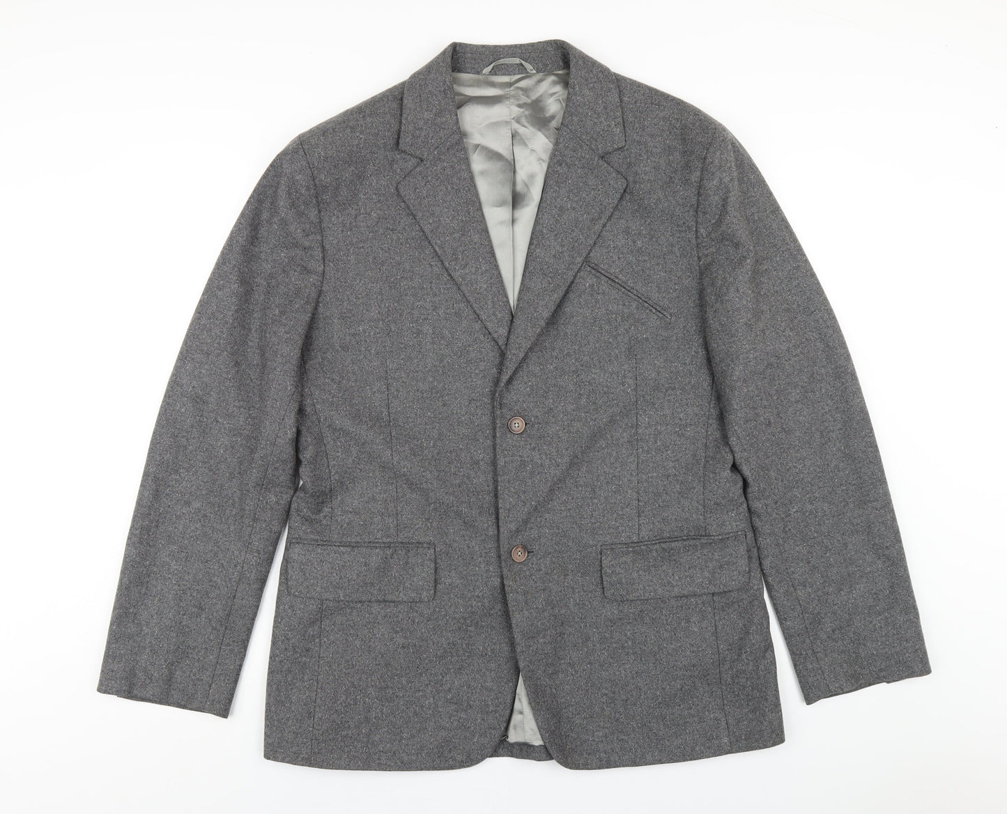French Connection Mens Grey Wool Jacket Blazer Size 42 Regular