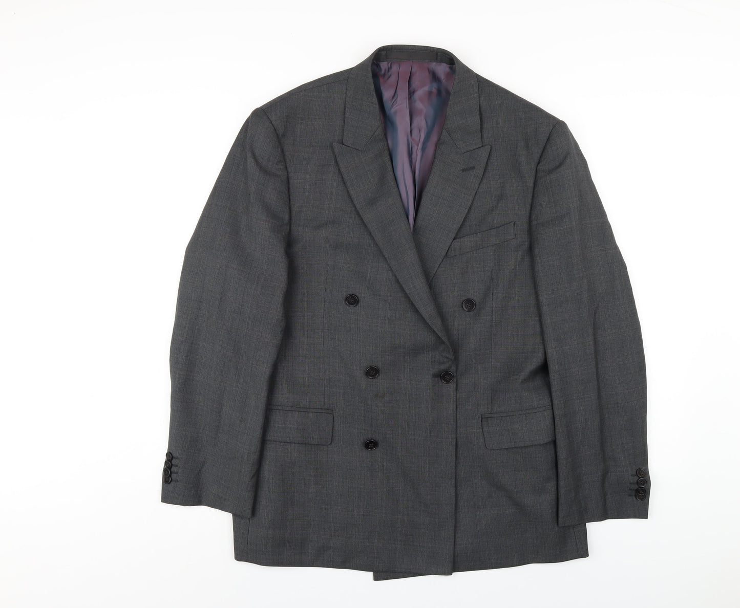Marks and Spencer Mens Grey Wool Jacket Blazer Size 40 Regular