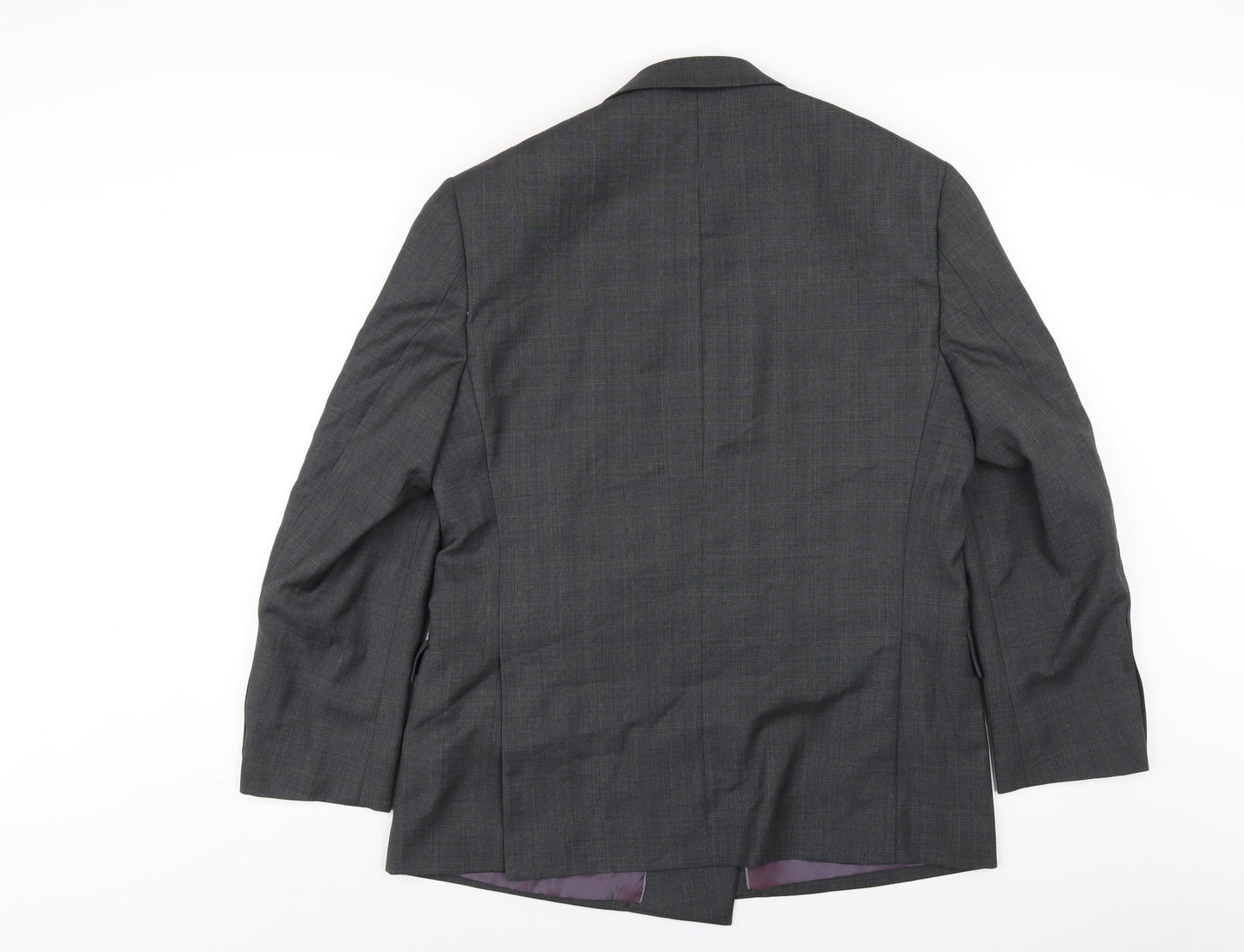 Marks and Spencer Mens Grey Wool Jacket Blazer Size 40 Regular