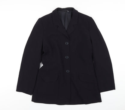 Next Womens Blue Polyester Jacket Blazer Size 12