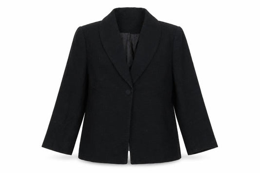 H&M Womens Black Jacket Blazer Size 12 Button