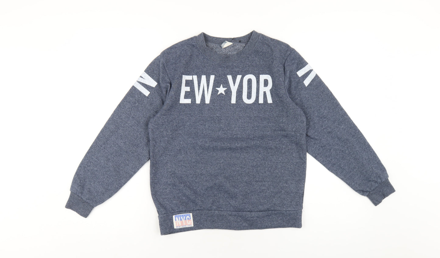 Perfect Dash Boys Blue Cotton Pullover Sweatshirt Size 11 Years Pullover