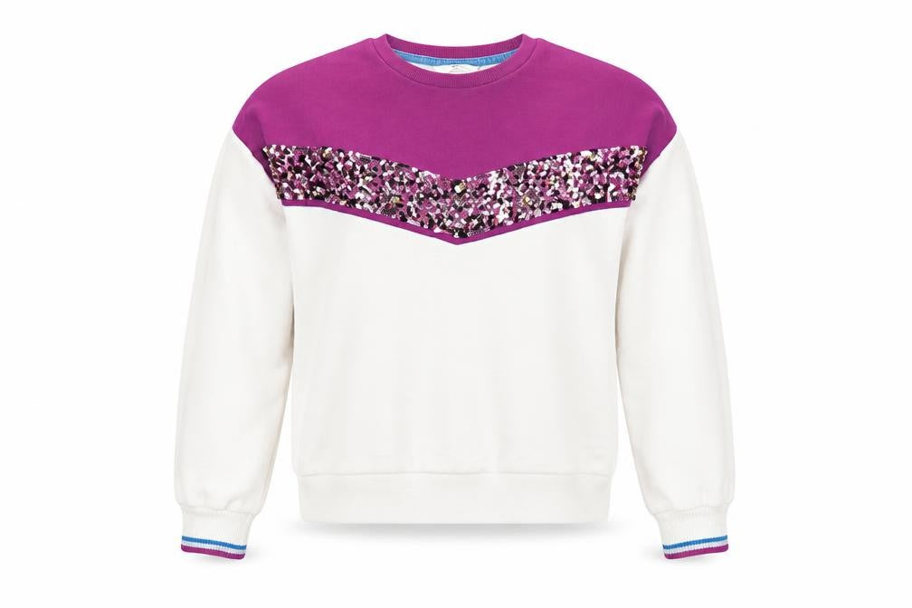 Marks & Spencer Girls White Cotton Pullover Sweatshirt Size 11-12 Years Pullover