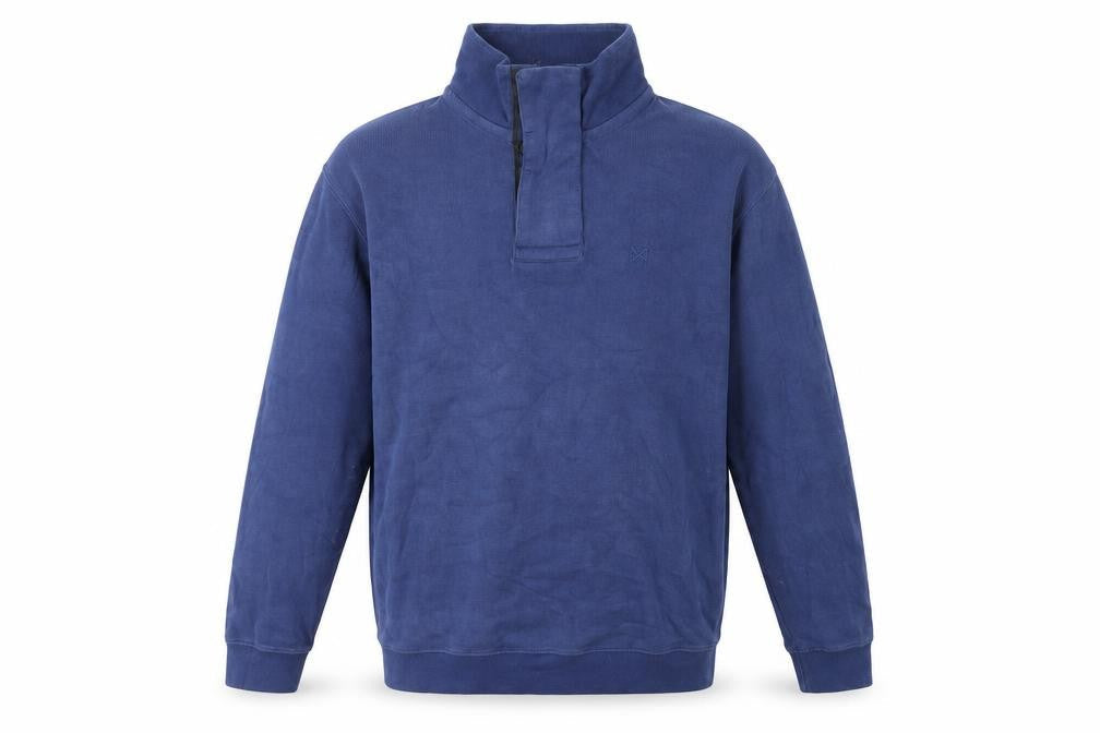 Crew Clothing Mens Blue Cotton Pullover Sweatshirt Size S