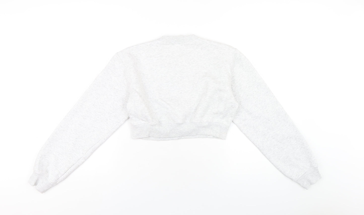 Zara Womens Grey Cotton Pullover Sweatshirt Size S Pullover