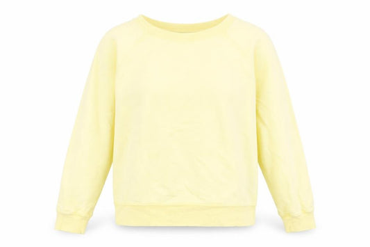 Marks and Spencer Womens Yellow Cotton Pullover Sweatshirt Size 8 Pullover