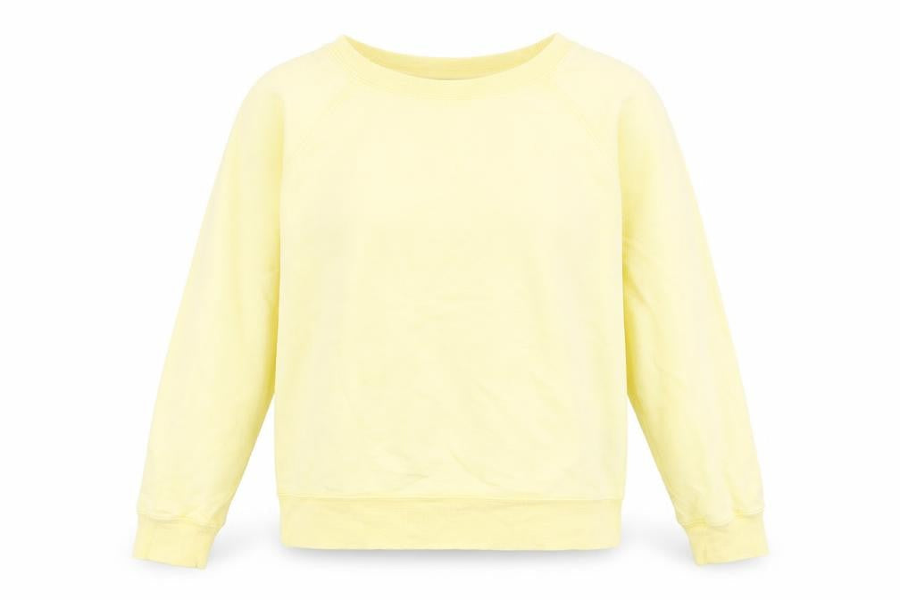 Marks & Spencer Womens Yellow Cotton Pullover Sweatshirt Size 8 Pullover